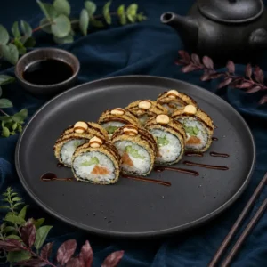 Темпура-рол з лососем XL — доставка ONLINE SUSHI