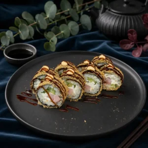Темпура-рол з копченою куркою XL — доставка ONLINE SUSHI