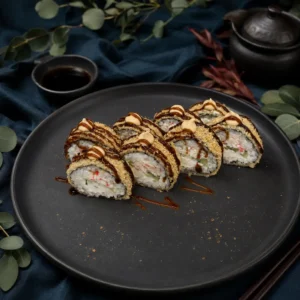 Темпура-рол зі сніжним крабом (сурімі) XL — доставка ONLINE SUSHI